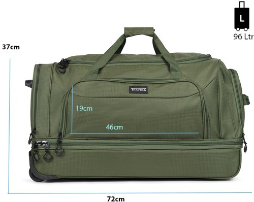 Сумка дорожная на колесах TravelZ Wheelbag Doubleloader green 96L (603099)