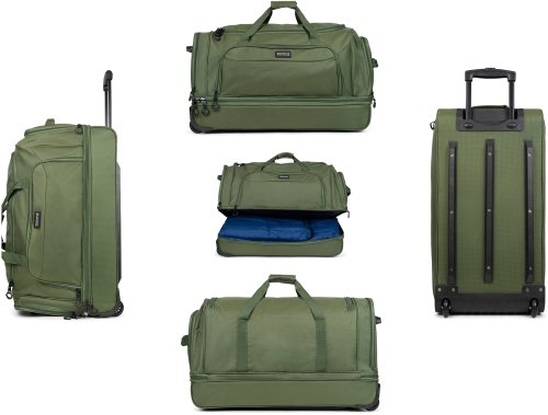 Сумка дорожная на колесах TravelZ Wheelbag Doubleloader green 96L (603099)