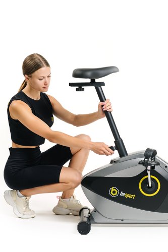 Велотренажер Besport BS-520S RACER магнітний чорно-жовтий