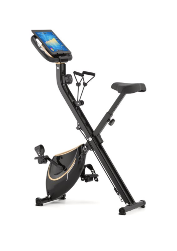 Велотренажер Gymtek FX600 магнитный складной с эспандерами золотой