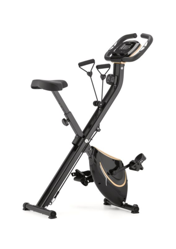 Велотренажер Gymtek FX600 магнитный складной с эспандерами золотой