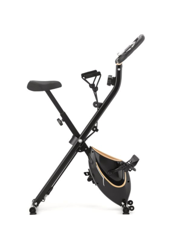 Велотренажер Gymtek FX600 магнитный складной с эспандерами золотой