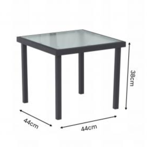 Комплект садовой мебели Chomik GARDEN LINE ORLANDO стол и 2 стулья темно-серый