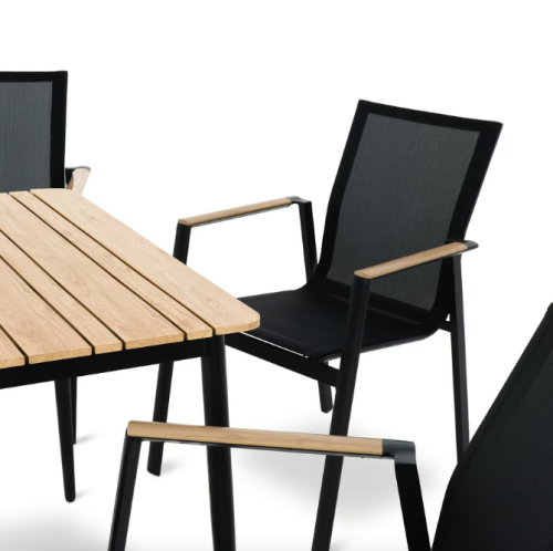 Комплект садових меблів Di Volio Brivio 6+1 чорний/бежевий