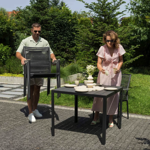 Комплект садових меблів Di Volio Carineo 4+1 сірий