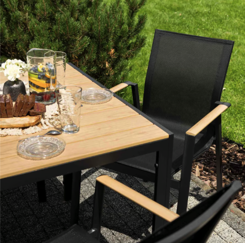 Комплект садовой мебели Di Volio Cremo 4+1 черный/бежевый