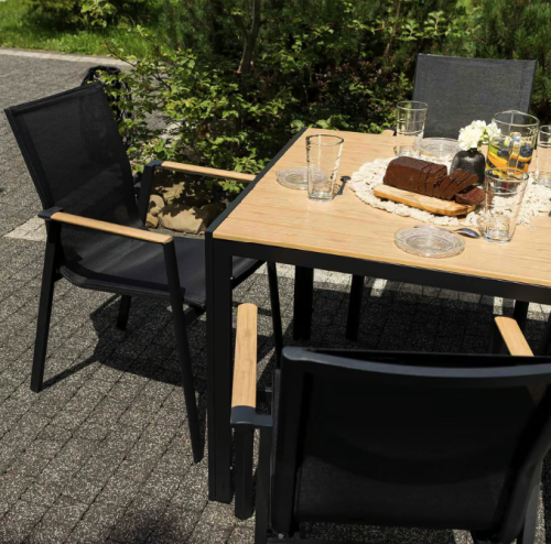 Комплект садовой мебели Di Volio Cremo 4+1 черный/бежевый