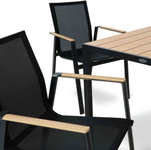 Комплект садовой мебели Di Volio Cremo 4+1 черный/бежевый