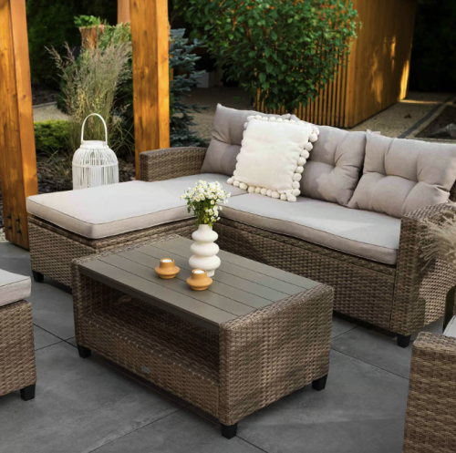 Комплект садових меблів Di Volio Dalmia бежевий/кремовий