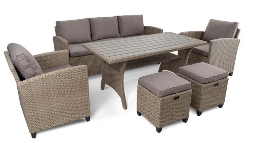 Комплект садовой мебели Di Volio Genova Бежевый/Светло-серый