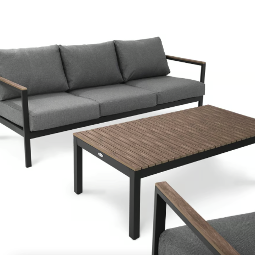 Комплект садових меблів Di Volio Tivoli графітовий/сірий