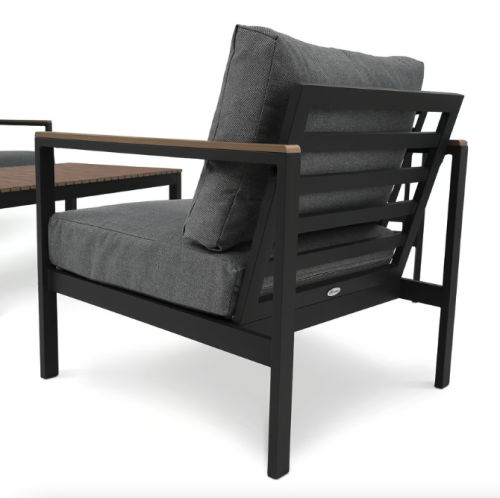 Комплект садових меблів Di Volio Tivoli графітовий/сірий