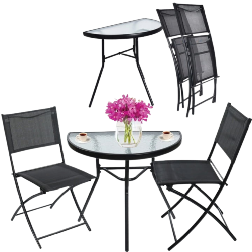 Комплект садовой мебели Jumi KISS полукруглый стол и 2 стулья