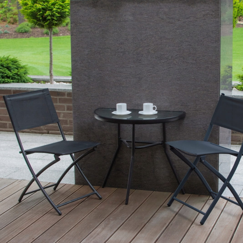 Комплект садовой мебели Jumi KISS полукруглый стол и 2 стулья