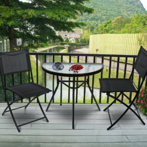 Комплект садовой мебели Jumi KISS полукруглый стол и 2 стулья