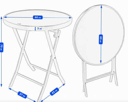 Комплект садовой мебели Jumi Linda стол и 2 стулья