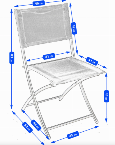 Комплект садовой мебели Jumi Linda стол и 2 стулья