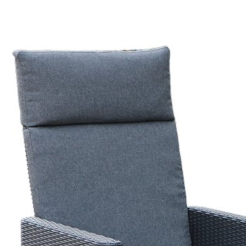 Набор садовой мебели GARDEN LINE LYON (2 раскладных кресла, столик, 2 подножки) антрацит