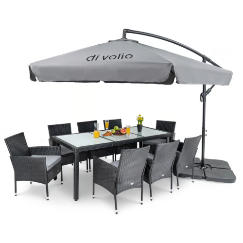 Зонтик садовый Di Volio EMPOLI 350см серый Основа садового зонтика