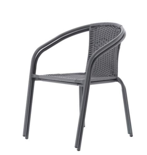 Садовая мебель Chomik Bistro New стол и 2 стулья серый