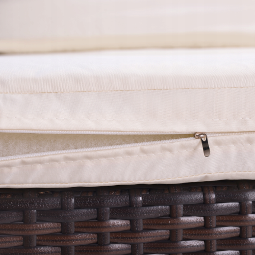 Садовая мебель Chomik GARDEN LINE ATRANI коричневый + кремовые подушки