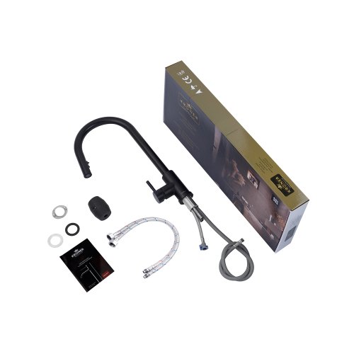 Змішувач для кухні з висувним виливом Kroner KRP Edelstahl Klassisch - SCH03915