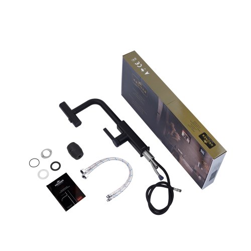 Змішувач для кухні з висувним виливом Kroner KRP Edelstahl Klassisch - SCH03918