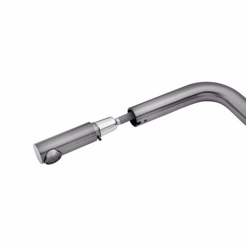 Смеситель для кухни с выдвижным изливом Kroner KRPё Edelstahl Klassisch - PVD03917