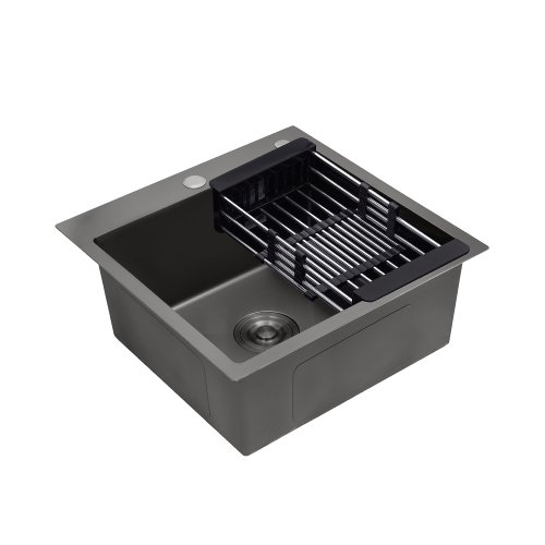 Кухонная мойка Kroner KRP Schwarze - 4545HM PVD (3.0/1.0 мм)