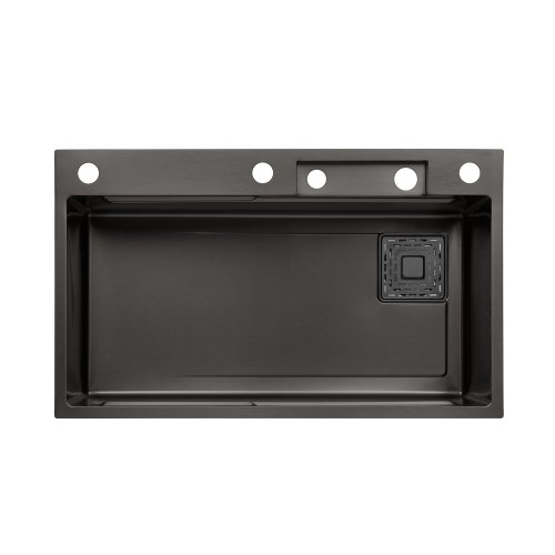 Кухонная мойка Kroner KRP Schwarze - SET7545HM PVD (3.0/0.8 мм)