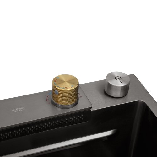 Кухонная мойка Kroner KRP Schwarze - SET7545HM PVD (3.0/0.8 мм)