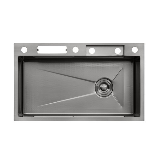 Кухонная мойка Kroner KRP Schwarze - SET7545NB PVD (3.0/0.8 мм)