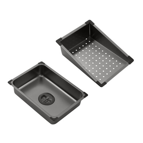 Кухонная мойка Kroner KRP Schwarze - SET7545NB PVD (3.0/0.8 мм)