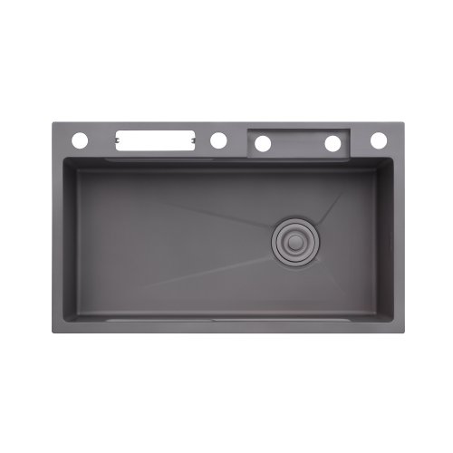 Кухонная мойка Kroner KRP Schwarze - SET7545NG PVD (3.0/0.8 мм)