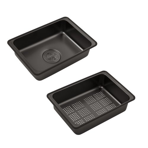 Кухонная мойка Kroner KRP Schwarze - SET7546ARTHM PVD (3.0/0.8 мм)