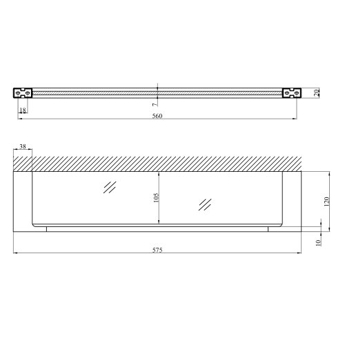 Полка для ванной комнаты Kroner KRP Edelstahl Kubus - SCH3907