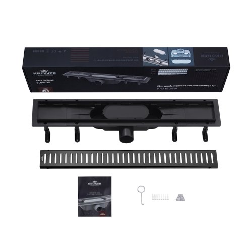 Трап линейный Kroner KRP Harz SCH60 Sektion Schwarz