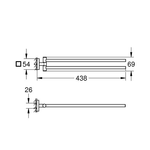 Тримач для рушників Grohe QuickFix Start Cube 409762430
