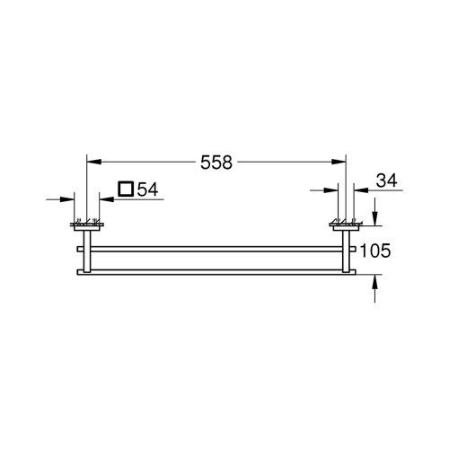 Полотенцедержатель Grohe QuickFix Start Cube 411042430