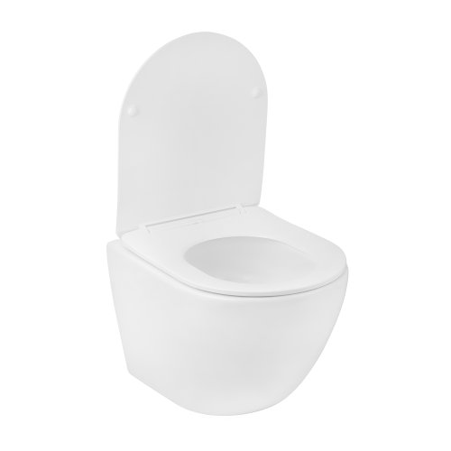 Унитаз подвесной безобедочный Kroner Harz WHI483632 TORNADO с сиденьем (KH483632WHIT)