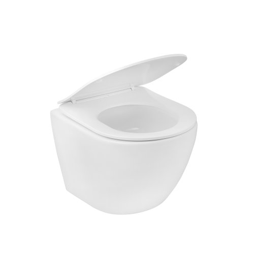 Унитаз подвесной безобедочный Kroner Harz WHI483632 TORNADO с сиденьем (KH483632WHIT)