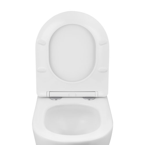 Унитаз подвесной безобедочный Kroner Harz WHI483632 TORNADO с сиденьем (KH483632WHIT)