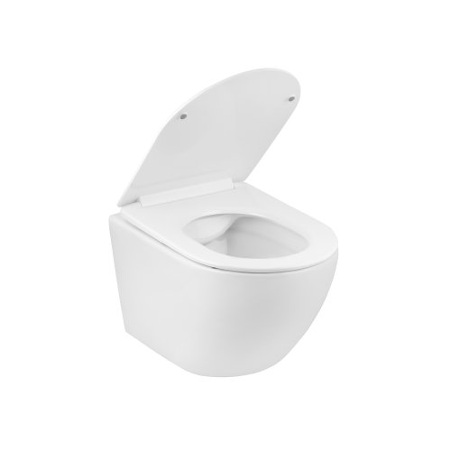 Унитаз подвесной безобедочный Kroner Harz WHI523632 RIMLESS с сиденьем (KH523632WHIR)