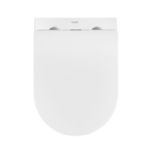 Унитаз подвесной безобедочный Kroner Harz WHI523632 RIMLESS с сиденьем (KH523632WHIR)