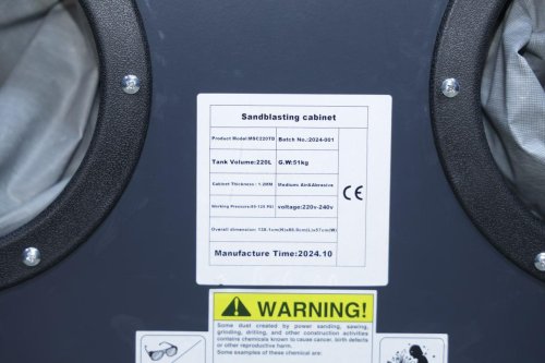 Пескоструйная камера MAST MSC220TD+DC15 (верхняя дверца)