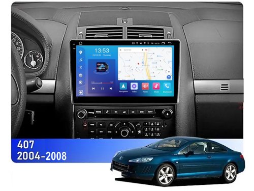 Штатная магнитола FORS.auto FS 2 PRO для Peugeot 407 (2+32Gb, 9", silver) 2004-2008