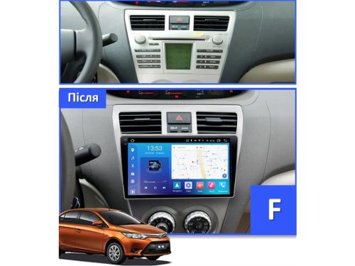 Штатная магнитола FORS.auto FS 2 PRO для Toyota Vios (2+32Gb, 9", silver) 2007-2013
