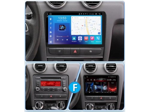 Штатная магнитола FORS.auto FS 4 MAX Qled для Audi A3 (4+32Gb, 9") 2003-2013