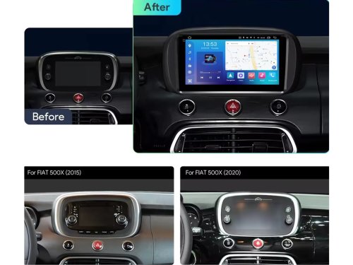 Штатная магнитола FORS.auto FS 4 MAX Qled для Fiat 500X (4+32Gb, 9") 2014-2019