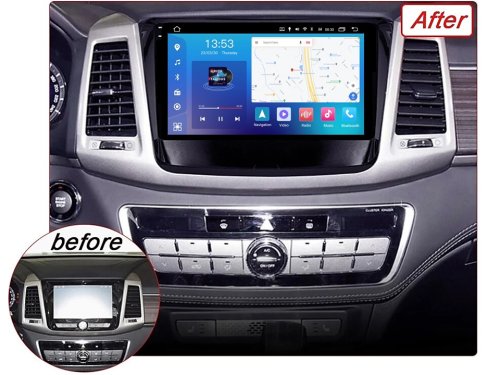 Штатная магнитола FORS.auto FS 4 MAX QLed для SsangYong Rexton (4+32Gb, 10") 2018